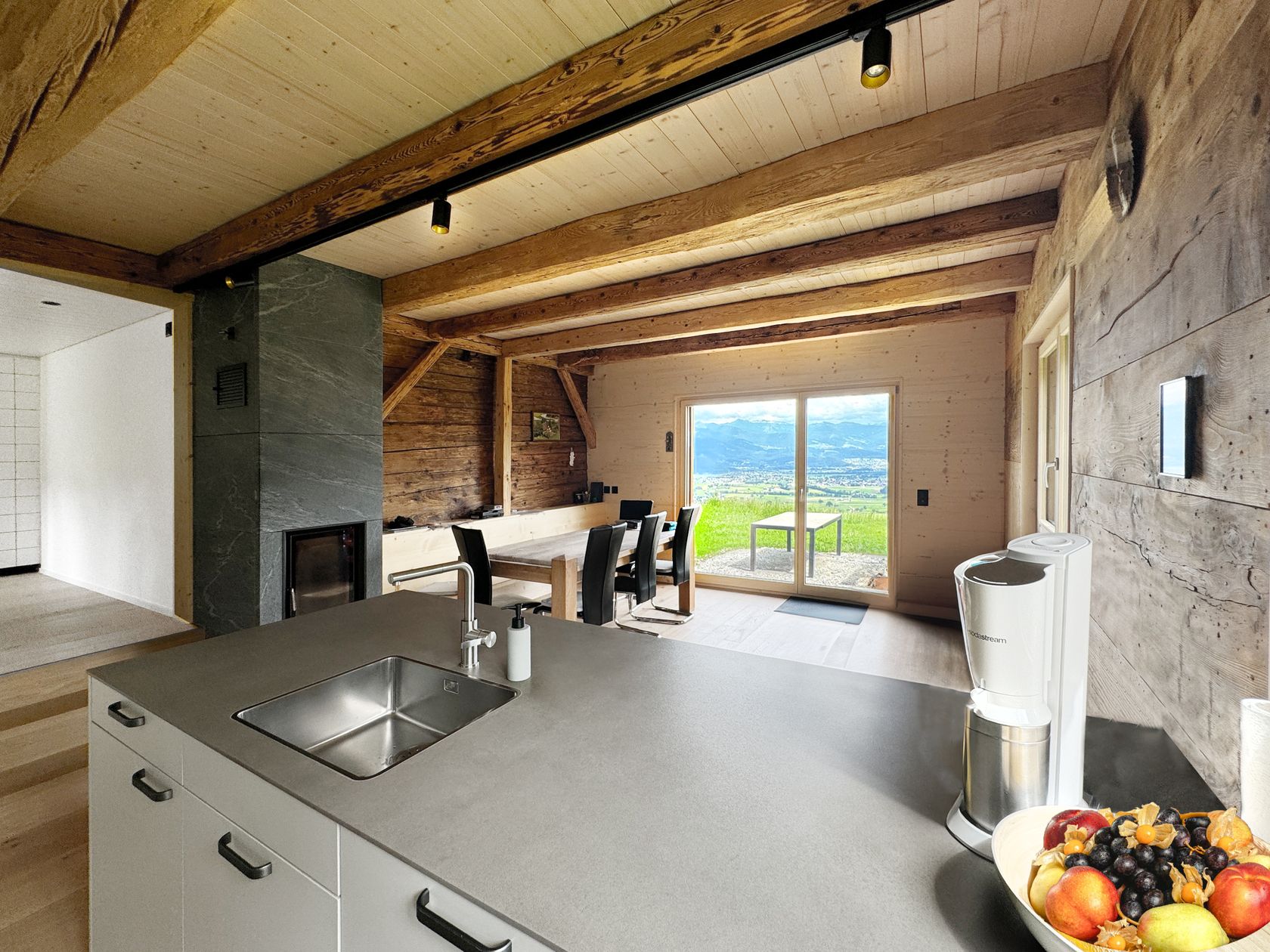 Sanierung Holzbau Wohnzimmer