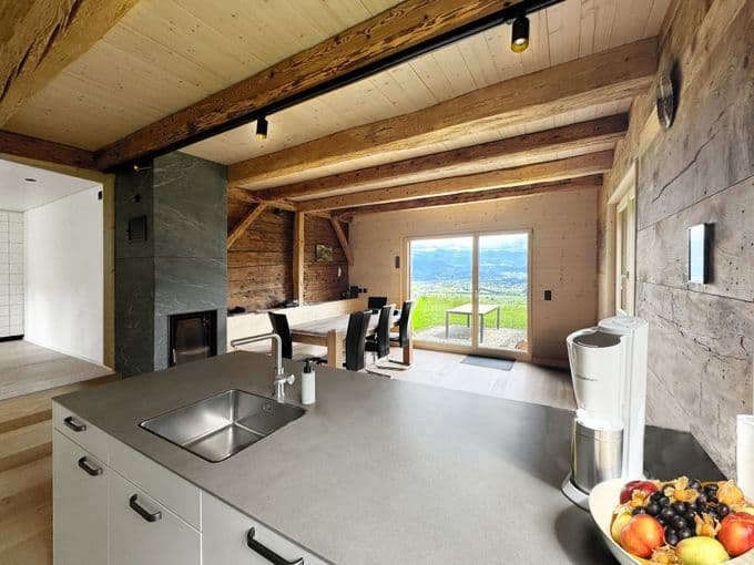 Sanierung Holzbau Wohnzimmer